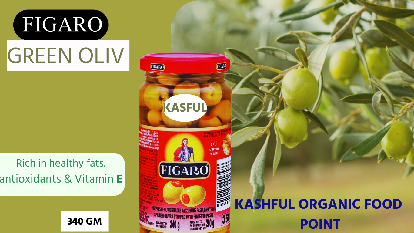 Figaro Plain Green Olives 340g.